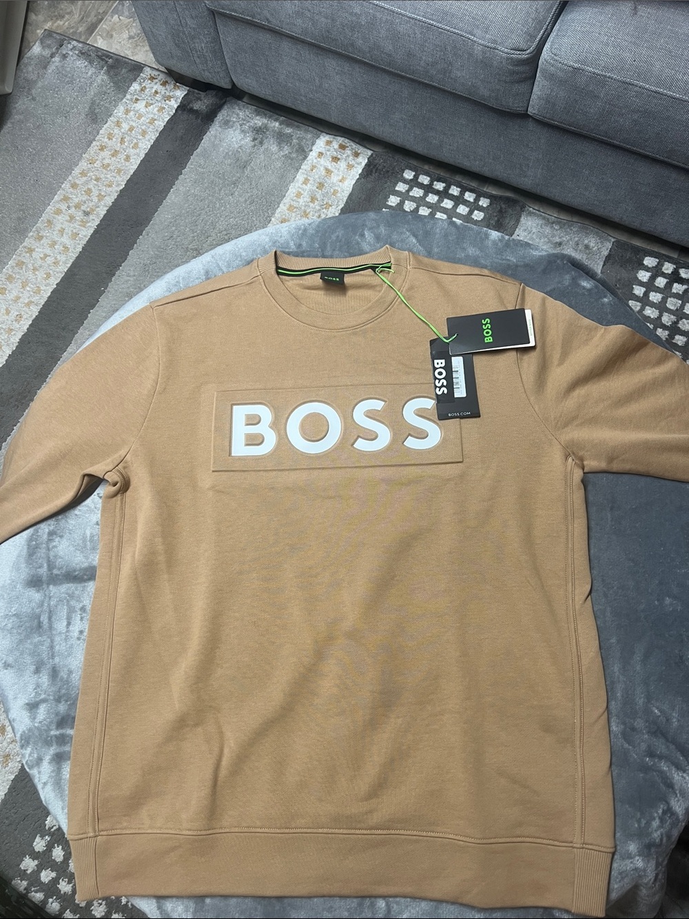 BOSS Logo Sweatshirt in Camel